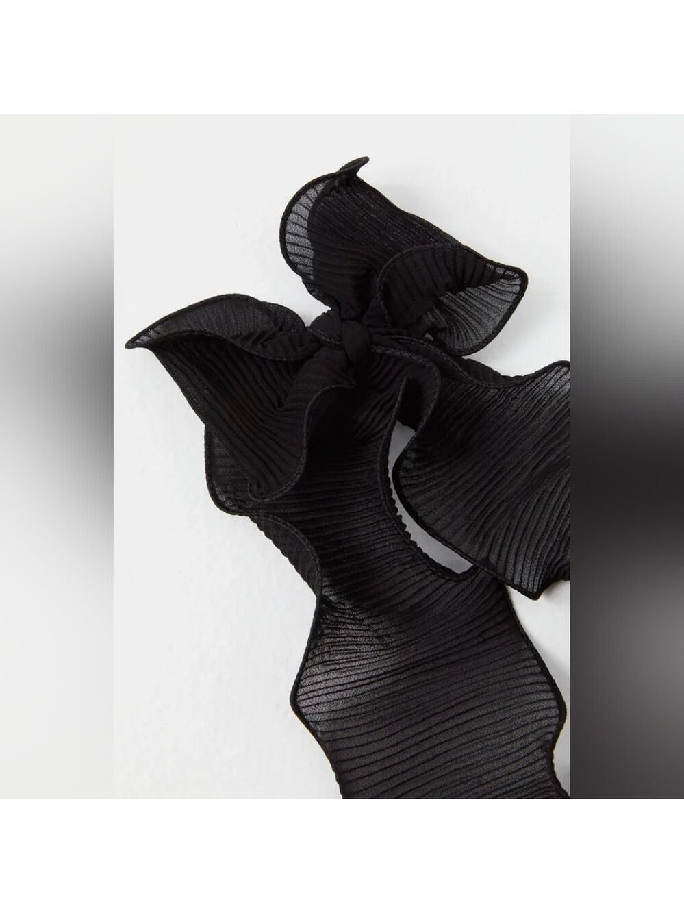NWT Free People Black Rizzo Crinkled Bow - Picture 4 of 12